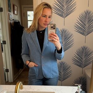 Vintage ultrasuede blue blazer by Gamut (union made)